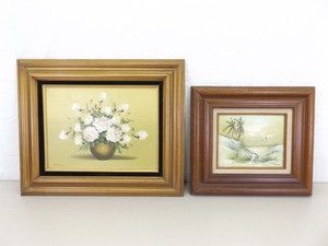 lot 50 image: 2 Wood Framed Oil Paintings