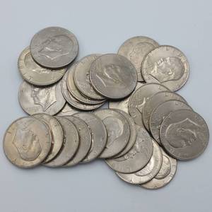 25 Eisenhower Silver Dollars - Better Grades