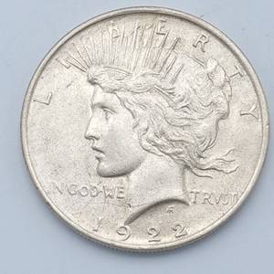 1922 Peace Silver Dollar, Higher Grade