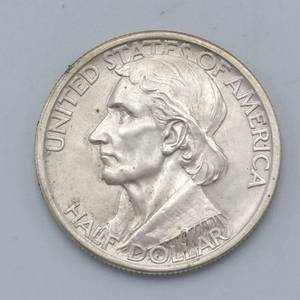 1934-D Daniel Boone Commemorative Half Dollar, 90% Silver, AU