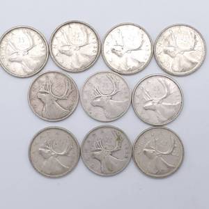 Canada Silver Quarters- 10 Dates 80% Silver