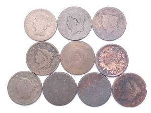 10 US Large cents - Culls, some have dates