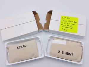 $50.00 Face Value Minnesota State Quarters P and D in two U.S. Mint-Sewn Bags