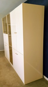 Large White Wall Entertainment Cabinet- Awesome Contemporary Style