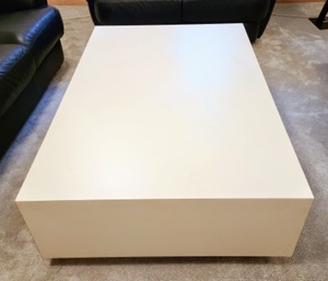 Large White Contemporary Coffee Table