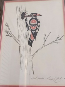 Framed Woodpecker Print By Richard Shorty