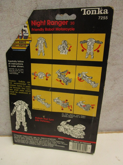 Store Vintage 1985 Tonka Go Bots Night Ranger