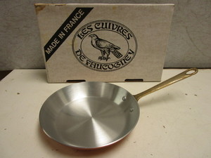 lot 611 image: LES CUIVRES DE FAUCOGNEY COPPER 7 FRYPAN - NEW