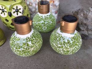 lot 130 image: Assorted Candles and Solar Yard Lights