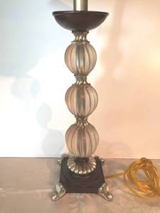 lot 140 image: Ornate Glass Table Lamp