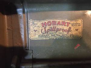 lot 142 image: Vintage Horbart Tackle Box