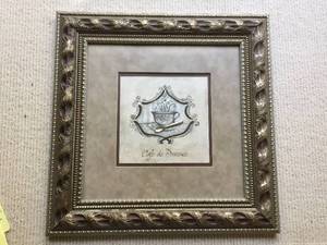 lot 153 image: Cafe de Provence Ornate Framed Art