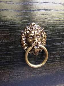 lot 162 image: 2 Drawer Wooden Storage Piece With Lions Head Pulls