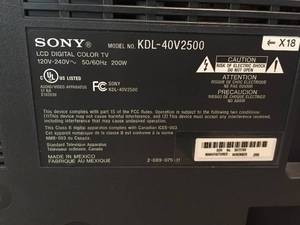 lot 171 image: Sony Bravia LCD Digital TV