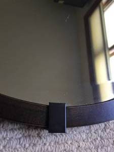 lot 172 image: Oval Metal Wall Mirror With Beveled Glass