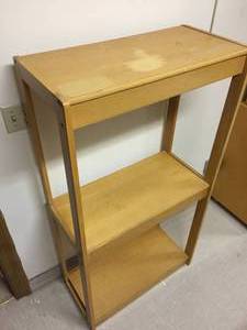 lot 175 image: 3 Shelf Wooden Storage Unit