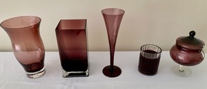 lot 47 image: Amethyst Glassware Items