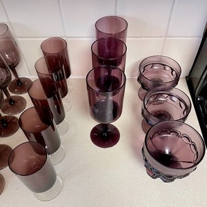 lot 54 image: Amethyst GlasswareStemware
