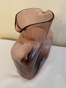 lot 102 image: Amethyst Blenko Double Spout Pitcher