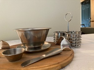 lot 178A image: Fun Serving Set Including Cheese Board and Condiment Server