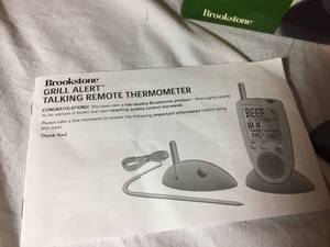 lot 358 image: Brookstone Grill Alert Talking Remote Thermometer