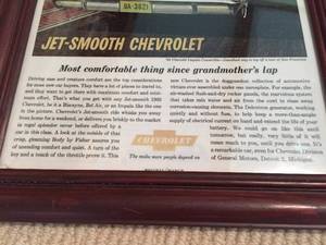 lot 375 image: 63 Chevrolet Impala Convertible Framed Advertisement