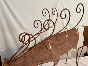 lot 324 image: Metal Reindeer Figures