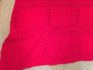 lot 407 image: Red Handmade Afghan