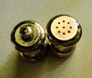 lot 430 image: Sterling Silver Salt and Pepper Shakers