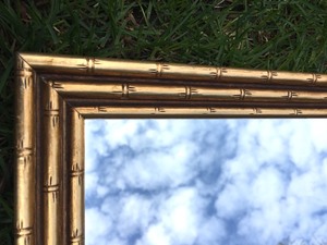 lot 161 image: Turner Bamboo Themed Gold  Wall Mirror