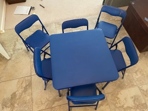 lot 175A image: Atico International Childrens 7 Piece Card Table Set