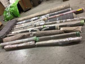 Lot of assorted Area Rugs and others not used see pictures