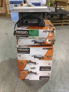 Lot of Ridgid 7 in Table Top Wet Tile Saws used customer Returns see pictures