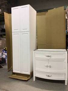 Lot of Cabinet and Vanity slight damage see pictures