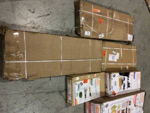 Lot of assorted shelving customer returns see pictures