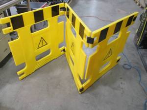 lot 131 image: Large Caution Warning Signs fold ou...