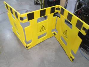 lot 132 image: Large Caution Warning Signs fold ou...