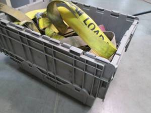 lot 141 image: Heavy Duty Crate with flip-top Inte...