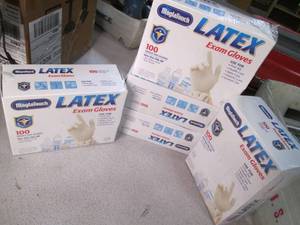 lot 154 image: 5 boxes of Latex Exam Gloves, One S...