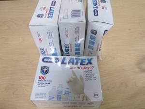 lot 161 image: 4 Boxes of Latex Exam Gloves. One S...
