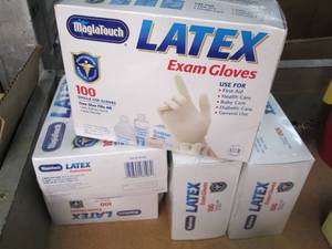 lot 164 image: 5 boxes of Latex Exam Gloves, One S...