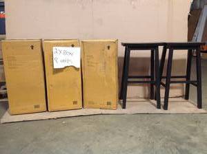 Lot of 8 29 in Black Bar Stools customer returns see pictures