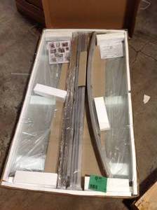 American Std Ovation 60 in. x 58 in. Framed Sliding TubShower Door in Satin Nickel not used customer returns see pictures