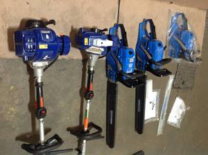 Lot of assorted BlueMax Outdoor Tools customer returns see pictures