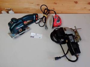 lot 60 image: Hand-Held Tools- Jig Saw, Orbital Saw, Mouse Sander