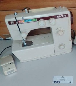 lot 94 image: Vintage 1964 Necchi Portable Sewing Machine Model 531FA