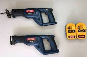 lot 63 image: Ryobi Cordless Reciprocating Saw Collection-2 Saws