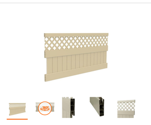 lot 17 image: Vinyl Privacy Fence Kit