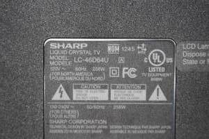 lot 37 image: Sharp Aquos LC-46D64U 46 1080p LCD HDTV HD TV  Television  Display