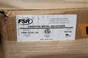 lot 47 image: HUGE LOT of NEW FSR PWB-323XL-BX 3 Back Box with Mounting Hardware